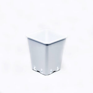 Blumentopf aus Plastik, viereckig weiss 20x20x23 cm - 5.7 l