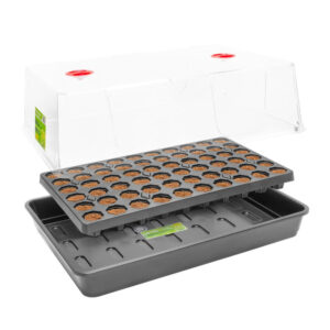 Root!t Dry Peat Free 60 Cell Propagator Kit unbeheiztes Gewächshaus, 58x40.5x22.5 cm
