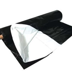 PE Schwarz-Weiss Folie, Rolle 2x10 m, 70 mikron