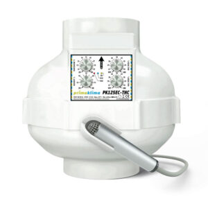 Prima Klima Rohrventilator EC-THC 125 mm - 680 m³/h, EC Motor + Temperatur- & Feuchtigkeitsregelung