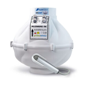 Prima Klima Rohrventilator WhisperBlower EC-THC 125 mm - 800 m³/h, EC Motor + Temperatur- & Feuchtigkeitsregelung