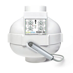 Prima Klima Rohrventilator EC-THC 100 mm - 580 m³/h, EC Motor + Temperatur- & Feuchtigkeitsregelung