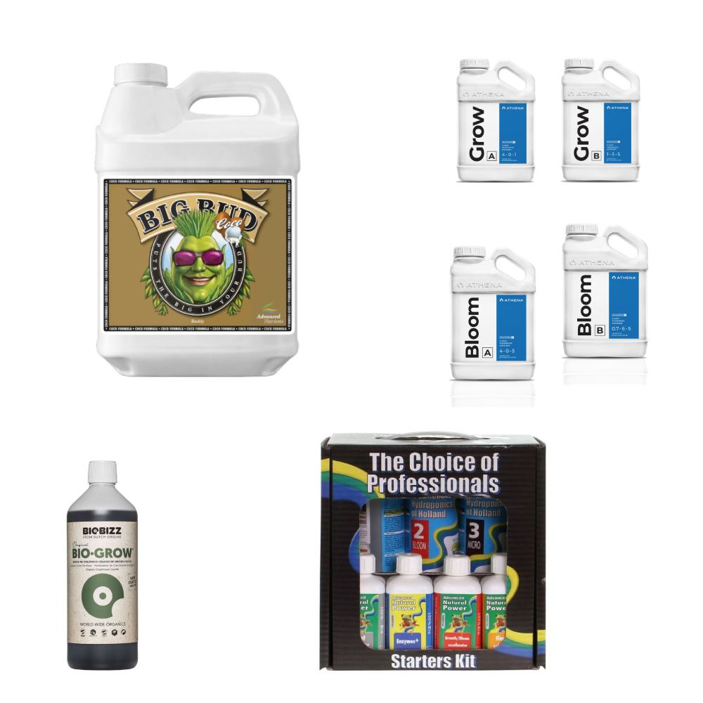 Dünger zum Anbau von Indoor-Cannabis-Pflanzen.