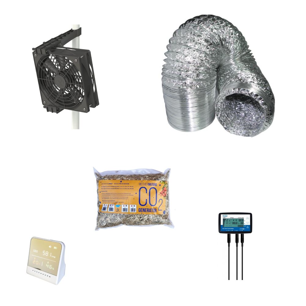 Growbox Belüftungs-Artikel, Ventilator, Co²-Generator, flexibles Rohr und mehr.