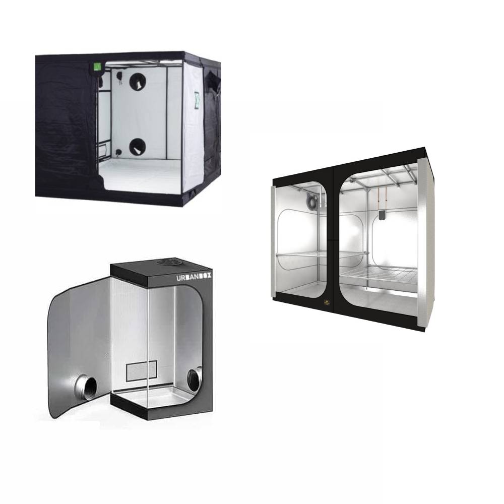 Growbox für ein kontrolliertes Mikroklima für den Indoor-Anbau.